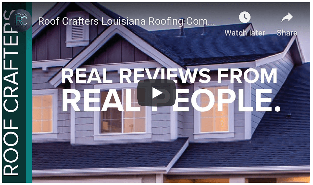 screenshot of reviews video for Roof Crafters