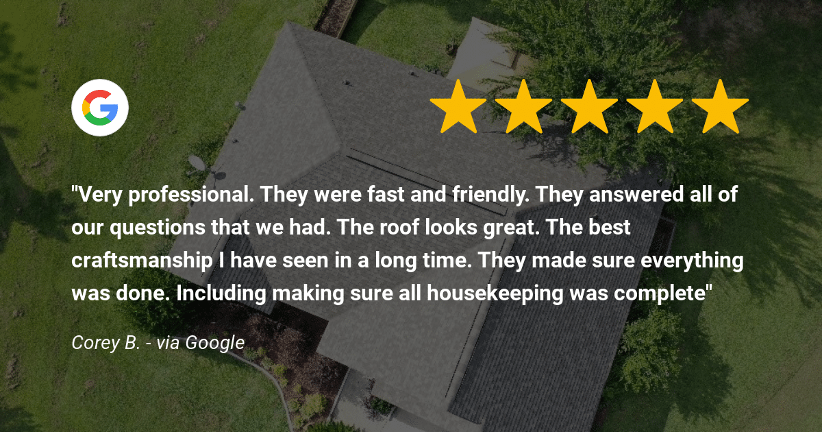 Mandeville Louisiana roofing contractor Review 5 stars
