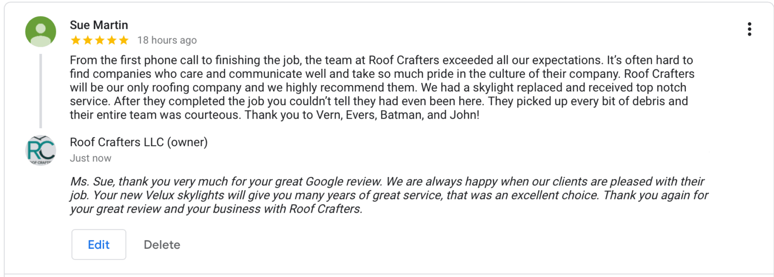 Testimonials-for-Roof-Crafters-On-Google