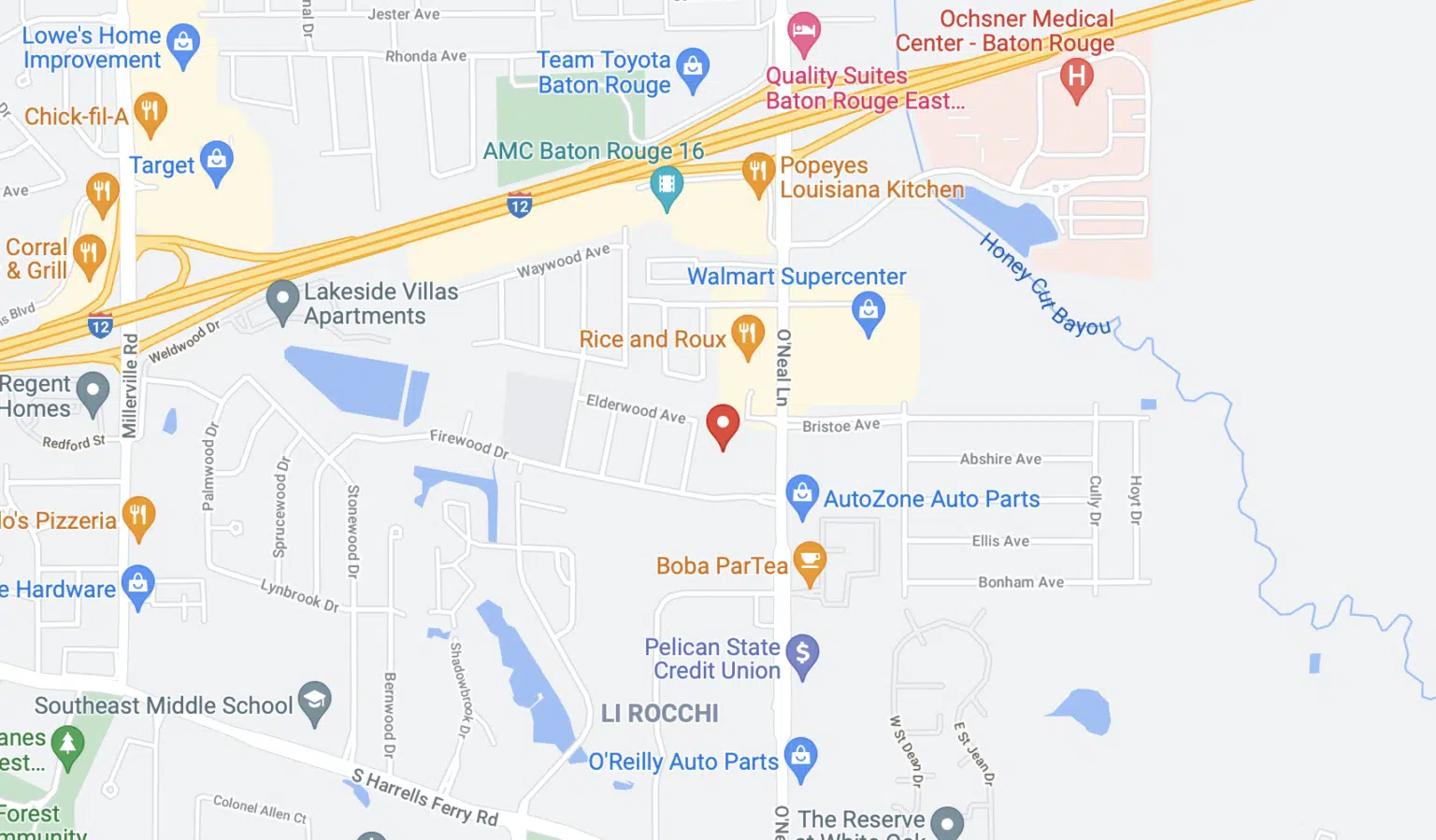 Interactive Map Baton Rouge Office Location For Roof Crafters